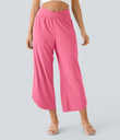 Breezeful™ High Waisted Crossover Quick Dry Resort Pants with Pockets - Pink Lemonade