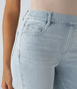 Halara Flex™ High Waisted Pockets Straight Leg Washed Casual Jeans - Light Azure Denim