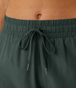 Mid Rise Drawstring Contrast Mesh 2-in-1 Flowy Running Shorts 3'' - Dark Green