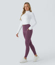 Halara UltraSculpt™ High Waisted Butt Lifting Tummy Control Pocket Shaping Workout Leggings - Night's Purple