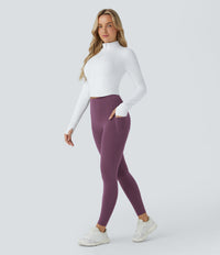 Halara UltraSculpt™ High Waisted Butt Lifting Tummy Control Pocket Shaping Workout Leggings - Night's Purple