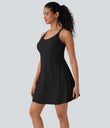 SoftlyZero™ Plush Active Dress-Longer Length-Easy Peezy Edition DD-F Cups - Black