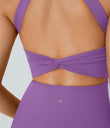Backless Twisted Active Dress - Dewberry