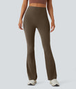 Halara UltraSculpt™ High Waisted Tummy Control Pocket Shaping Yoga Bootcut Leggings - Thick Earthy Brown