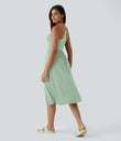 Everyday Midi Chill Dress-La Land - Light Bean Green