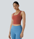 U Neck Crossover Barre Ballet Dance Tank Top A-D Cups - Goose Crest Red