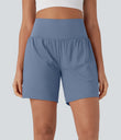 SoftlyZero™ Airy Super High Waisted 2-in-1 Cool Touch Yoga Shorts 7" with Pockets - Infinity