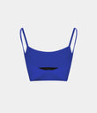 Double Straps Cropped Yoga Tank Top - Night Sky Blue