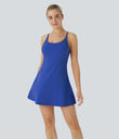 SoftlyZero™ Plush Backless Active Dress - Lotus Blue