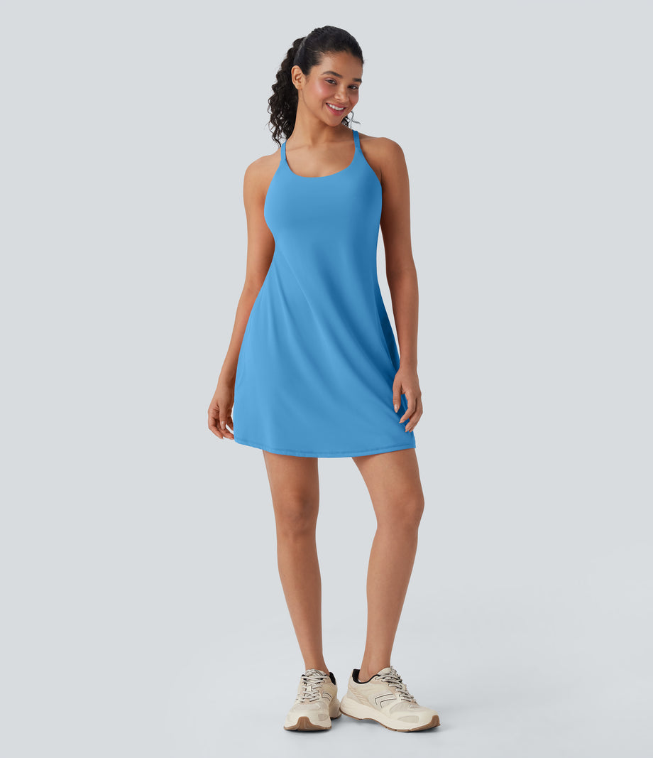 SoftlyZero™ Plush Active Dress-Longer Length-Easy Peezy Edition DD-F Cups - Bonnie Blue