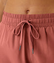 Mid Rise Drawstring Contrast Mesh 2-in-1 Flowy Running Shorts 3'' - Persimmon Red