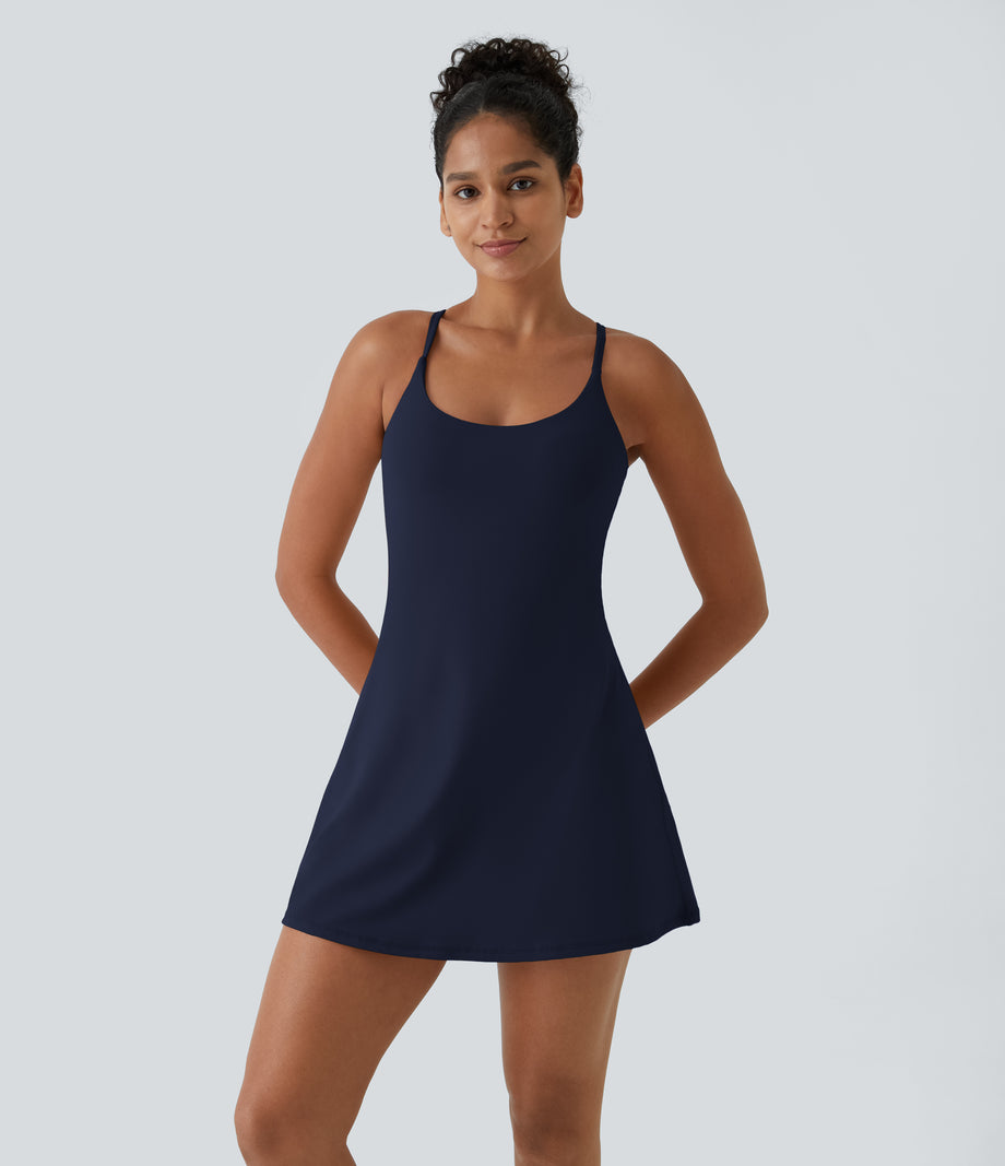 SoftlyZero™ Plush Backless Active Dress-Easy Peezy Edition - Peacoat