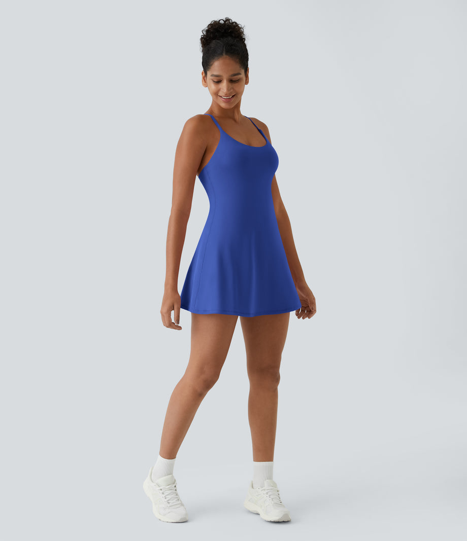 SoftlyZero™ Plush Backless Active Dress-Easy Peezy Edition - Lotus Blue
