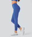SoftlyZero™ Plush Thermal High Waisted Tummy Control Pocket Workout Leggings - Deep Sapphire Blue