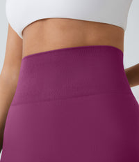 OneForm Seamless Flow High Waisted Ruched Plain Leggings - Ume Purple