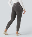 Halara Flex™ Crossover Pocket Washed Denim Work Leggings - Cool Gray Denim