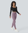 SoftlyZero™ Plush High Waisted Drawstring Pocket Plain Full Length Joggers - Mauve