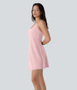 SoftlyZero™ Plush Molded Cups Low Support Dance Active Dress-Easy Peezy Edition A-D Cups - Primrose Pink