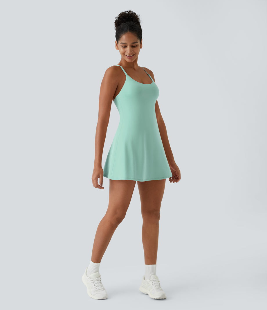 SoftlyZero™ Plush Backless Active Dress-Easy Peezy Edition - Honeydew