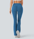 Halara UltraSculpt™ High Waisted Scrunch Butt Lifting Tummy Control Pocket Shaping Yoga Bootcut Leggings - Vallarta Blue