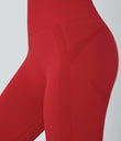 OneForm Seamless Flow High Waisted Ruched 7/8 Yoga Leggings - Salsa
