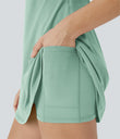 SoftlyZero™ Plush Backless Active Dress - Subtle Green