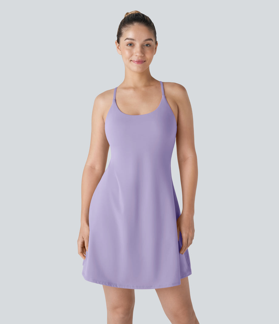 SoftlyZero™ Plush Backless Active Dress-Longer Length-Easy Peezy Edition - Lavender