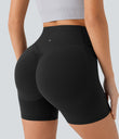 Halara UltraSculpt™ High Waisted Scrunch Butt Lifting Tummy Control Pocket Shaping Workout Biker Shorts 5'' - Black