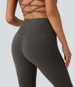 Halara UltraSculpt™ High Waisted Tummy Control Pocket Shaping Yoga Bootcut Leggings - Hazelnut Black