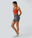SoftlyZero™ Plush U Neck Racerback Cut Out Cropped Yoga Tank Top - Tigerlily