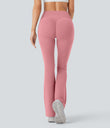 Halara UltraSculpt™ High Waisted Scrunch Butt Lifting Tummy Control Pocket Shaping Yoga Bootcut Leggings - Rose Pink