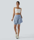 SoftlyZero™ Airy Super High Waisted 2-in-1 Cool Touch Yoga Shorts 7'' with Pockets - Skyway