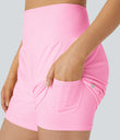 SoftlyZero™ Airy Super High Waisted 2-in-1  Cool Touch Yoga Shorts 5'' with Pockets-Longer Length - Nosegay