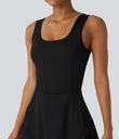 SoftlyZero™ Airy U Neck 2-in-1 Pocket Mini Cool Touch Dance Active Dress - Black