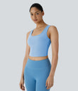 U Neck Crossover Barre Ballet Dance Tank Top A-D Cups - Fresh Blue
