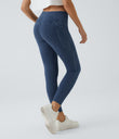 Halara Flex™ Crossover Pocket Washed Denim Work Leggings - Washed Denim Bleached Blue