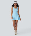 SoftlyZero™ Airy U Neck 2-in-1 Pocket Mini Cool Touch Dance Active Dress-Easy Peezy - Spun Sugar