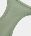 SoftlyZero™ Plush U Neck Racerback Cut Out Cropped Yoga Tank Top - Asparagus