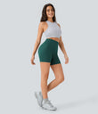 Halara UltraSculpt™ High Waisted Scrunch Butt Lifting Tummy Control Pocket Shaping Workout Biker Shorts 5'' - Forest Biome