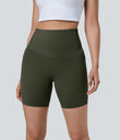 Halara UltraSculpt™ High Waisted Tummy Control Pocket Shaping Training Biker Shorts 7'' - Deep Woodland Green