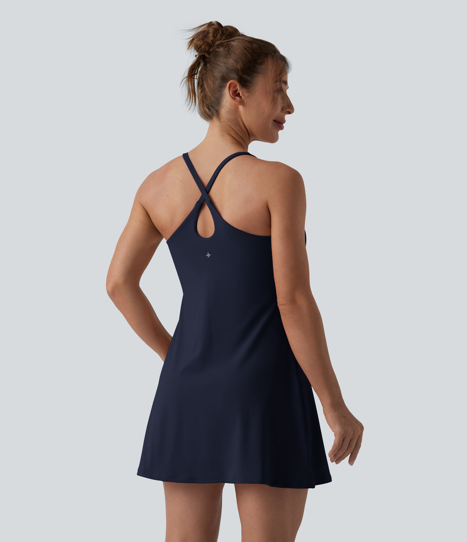 Softlyzero™ Plush Backless Active Dress-Easy Peezy Edition DD-F - Peacoat