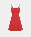 SoftlyZero™ Plush Double Straps 2-Piece Pocket Slip Dance Active Dress A-D Cups - Poinsettia