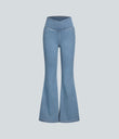 Halara Flex™ High Waisted Crossover Pocket Washed Casual Jeans - Washed Denim Sunny Blue