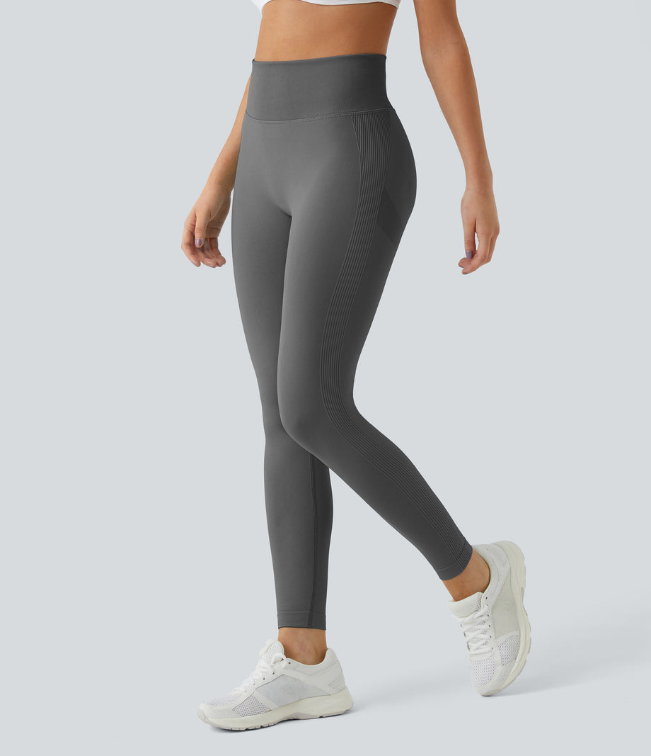 OneForm Seamless Flow High Waisted Booty Scrunch Leggings - Eiffel Tower