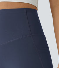 Halara UltraSculpt™ High Waisted Butt Lifting Tummy Control Pocket Shaping Workout Leggings - Mood Indigo