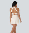 SoftlyZero™ Airy Backless Twisted Cool Touch Dance Active Dress-Easy Peezy Edition - Egret