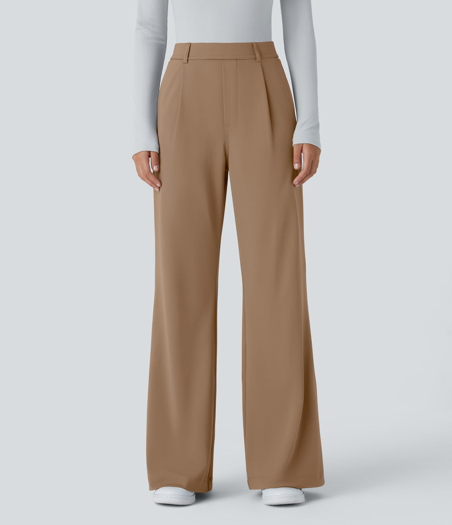 Halara Flex™ DayStretch High Waisted Pocket Work Flare Pants - Burro