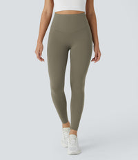 Halara UltraSculpt™ High Waisted Butt Lifting Tummy Control Pocket Shaping Workout Leggings - Grass Grey Green
