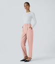 Halara Flex™ High Waisted Pocket Solid Work Tapered Pants - Peachskin