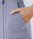 DayStretch High Waisted Zipper Pockets Solid Skinny Cargo Pants - Icelandic Blue